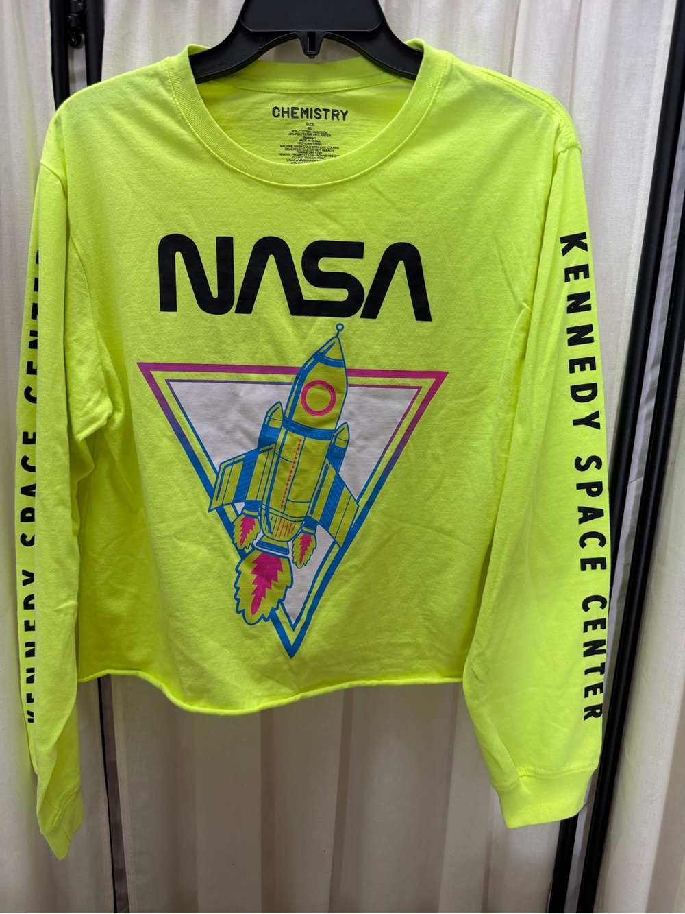 Chemistry Neon Lime Graphic Tee with Bold Black Print